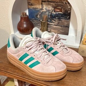 Adidas Pastel Pink and Teal Sneakers